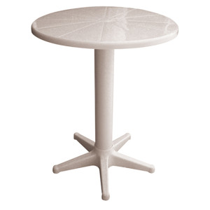 901 τραπέζι κήπου πλαστικό ΛΕΥΚΟ, Φ60xH75